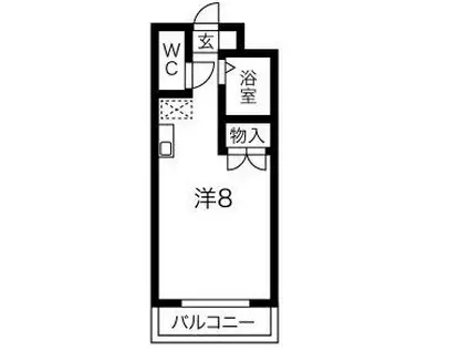 ホーメストつるまい(ワンルーム/6階)の間取り写真