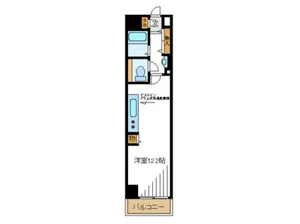 コーストワン(ワンルーム/6階)の間取り写真