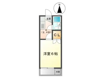 カレッジハウス2(1K/2階)の間取り写真