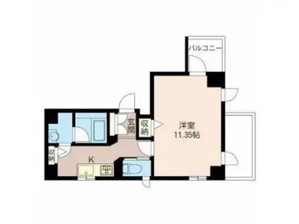 プランドール(1K/2階)の間取り写真