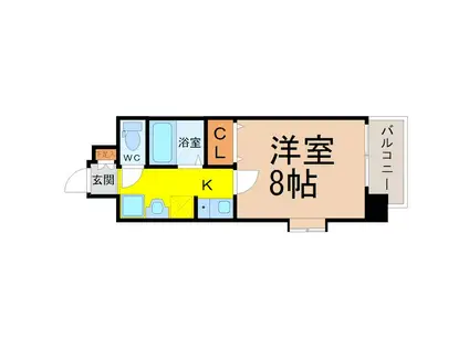 グレイス大曽根(1K/8階)の間取り写真