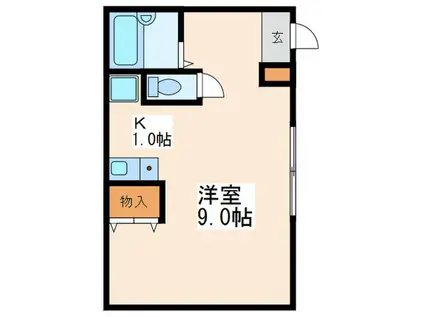 アルテハイム東大阪II(1K/2階)の間取り写真