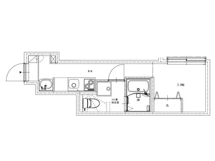 ソルナクレイシア雑司が谷(1K/1階)の間取り写真