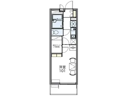 レオパレス友(1K/2階)の間取り写真