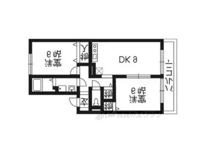 セジュールM(2DK/1階)の間取り写真