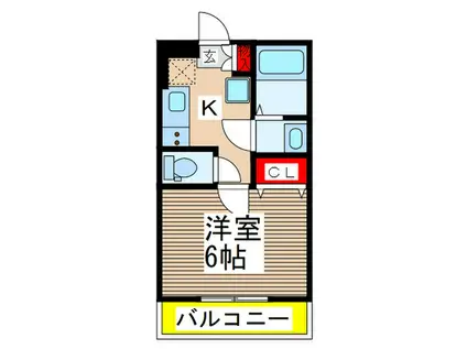 REIGETUI(1K/3階)の間取り写真