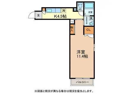 ISABELLA GARDEN(1K/1階)の間取り写真