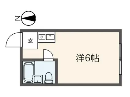 ヒロタマンション平沼橋(ワンルーム/2階)の間取り写真