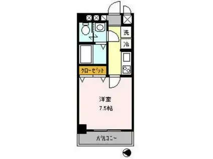 グランディール等々力(1K/1階)の間取り写真