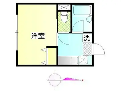 都営大江戸線 東中野駅 徒歩5分  室内洗濯機有(ワンルーム/1階)の間取り写真