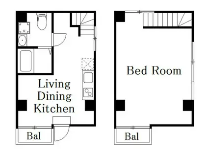 デコールレジデンス田原町(1LDK/5階)の間取り写真
