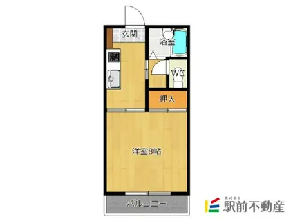 ファミーユ北島(1K/2階)の間取り写真