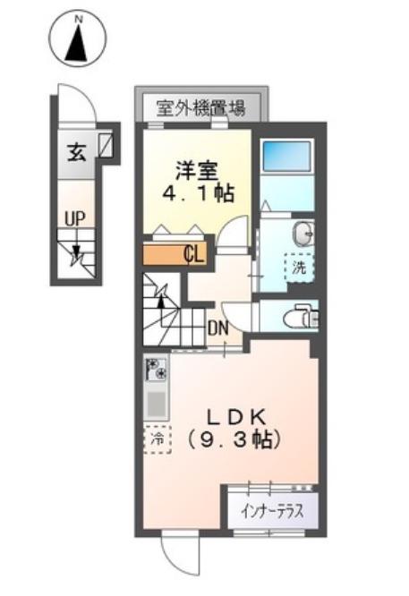 ヒルステージ野方(1LDK/2階)の間取り写真