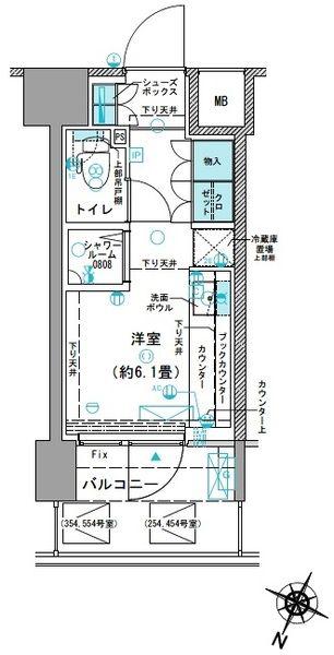 コムレジ赤羽 学生棟(ワンルーム/3階)の間取り写真