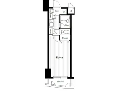 ガラ・ステージ目白(1K/7階)の間取り写真