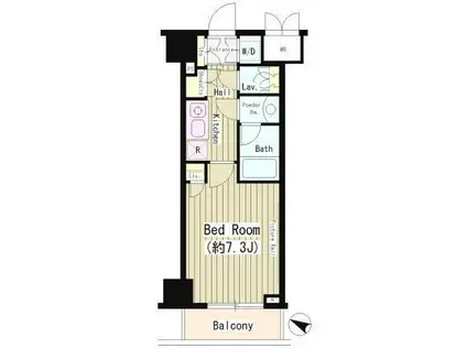 N35 イースト(1K/10階)の間取り写真