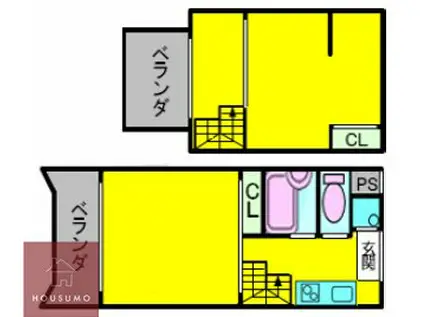 FIVE TWO(3DK/9階)の間取り写真