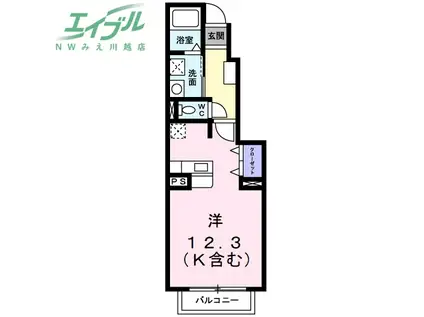 STAR ARBRE(ワンルーム/1階)の間取り写真