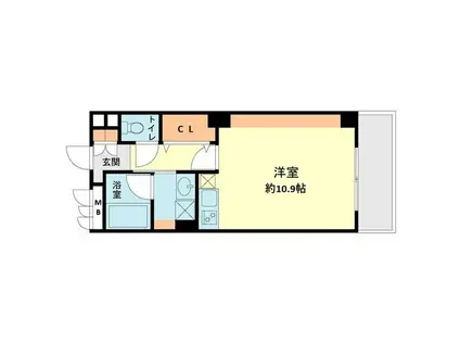 アシュラン アパルトI・II(ワンルーム/3階)の間取り写真