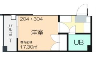 井花屋ビル(1K/3階)の間取り写真