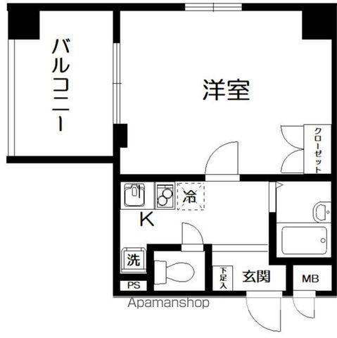 ファストコート亀戸(1K/6階)の間取り写真