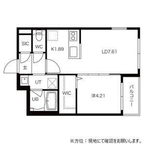 グランドサクセスルッソ(1LDK/4階)の間取り写真