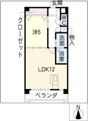 ラ フェスタ(1LDK/4階)の間取り写真