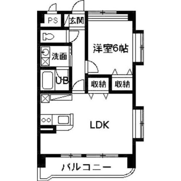 マンションエスポワール(1LDK/3階)の間取り写真