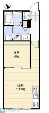 港北区篠原西町計画(1LDK/1階)の間取り写真