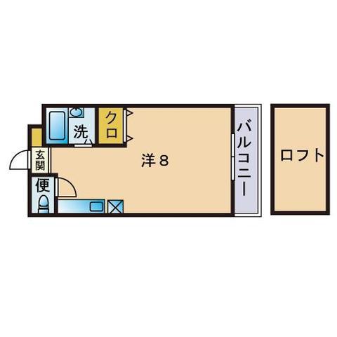 セイントヴィラ和白II(ワンルーム/2階)の間取り写真