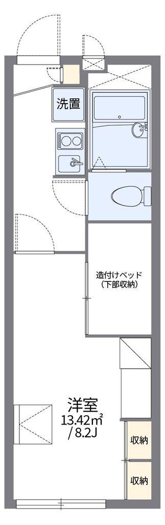 レオパレスエンボーダ(1K/1階)の間取り写真