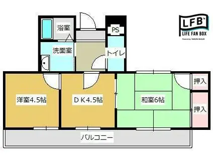 プラス1ビル(2DK/5階)の間取り写真