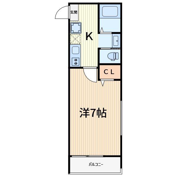 コンフォート蕨ウエスト(1K/3階)の間取り写真
