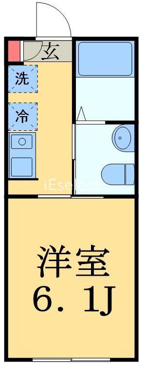アルサーヴ千葉(1K/1階)の間取り写真