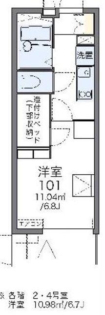 レオパレス生麦駅前(1K/1階)の間取り写真
