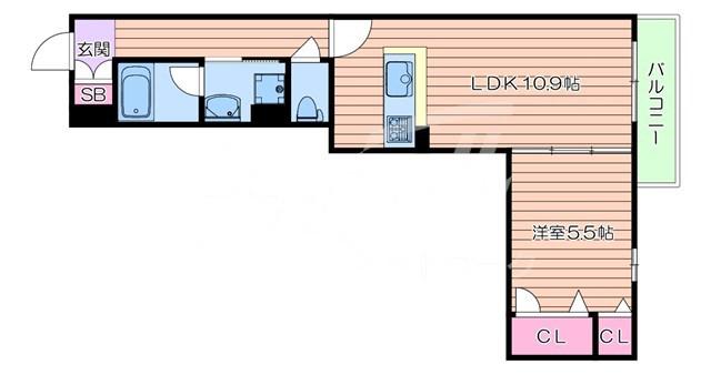CASA DE SOLARE(1LDK/3階)の間取り写真