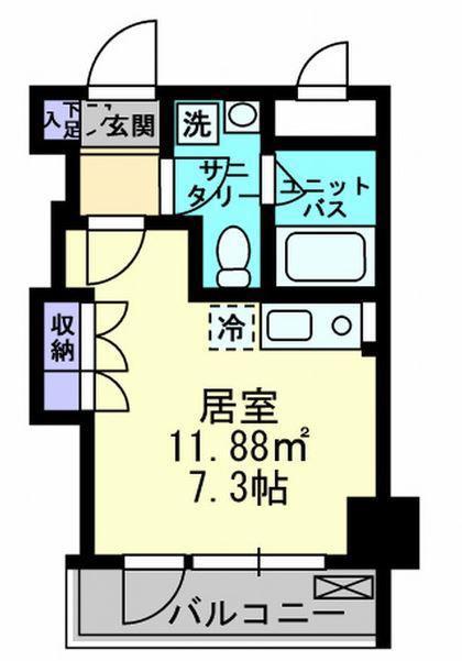 アルファレガロ古新町(ワンルーム/6階)の間取り写真