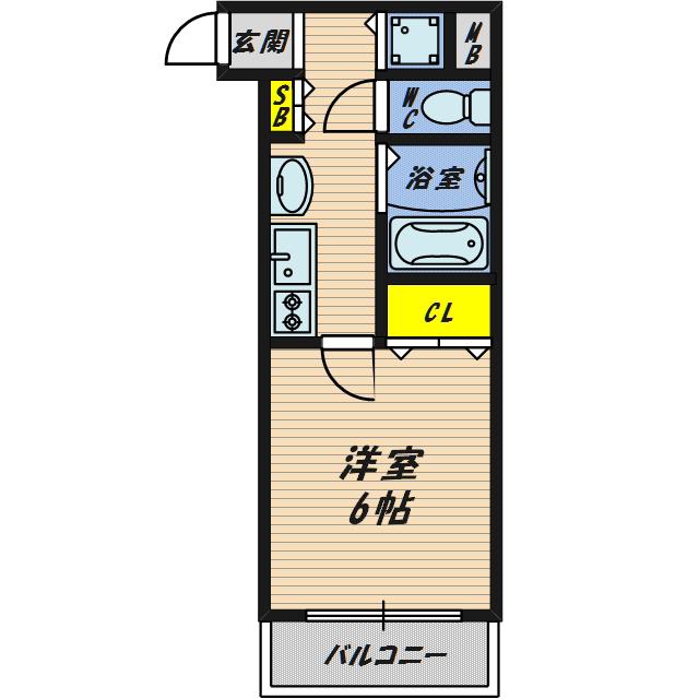 コータ・コート(1K/3階)の間取り写真