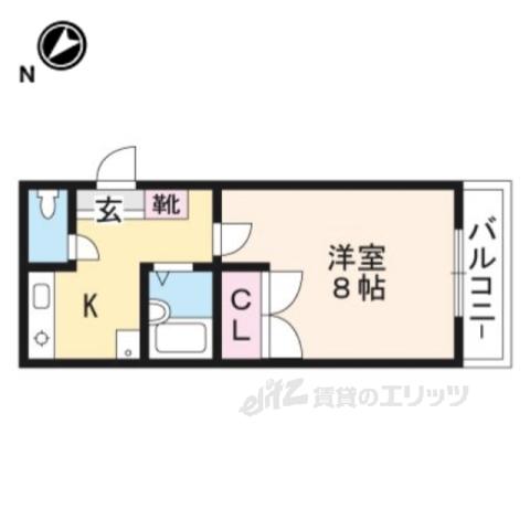 エスパシオ澤田(1K/1階)の間取り写真