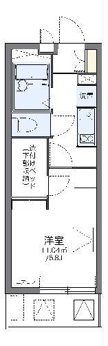 レオパレスヒルトップ 壱番館(1K/2階)の間取り写真