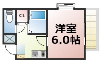 ハイムリップル(1K/1階)の間取り写真