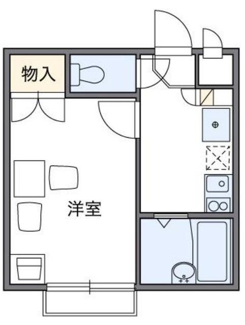 レオパレスエターナル(1K/2階)の間取り写真