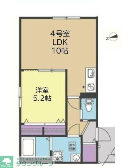 THE COVE(1LDK/1階)の間取り写真