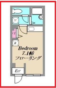 カーサグラシア(ワンルーム/1階)の間取り写真