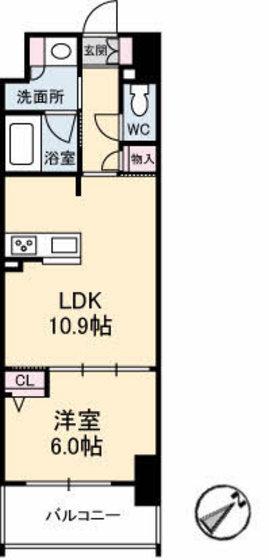 シャーメゾンステージ呉中央(1LDK/4階)の間取り写真