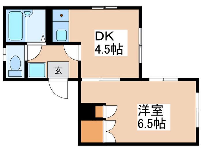 カーサエミネンシア(1DK/2階)の間取り写真
