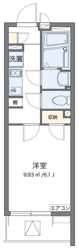クレイノプレミール蕨(1K/3階)の間取り写真
