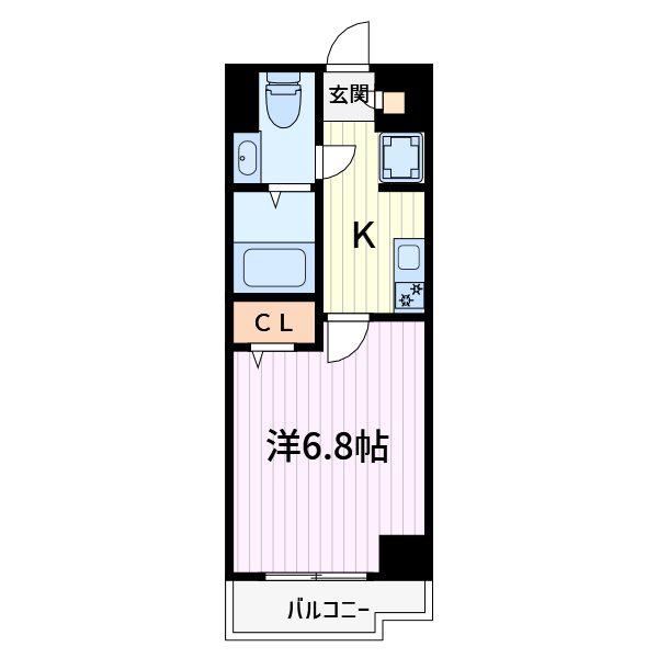 MAXIV西川口AZ TRE(1K/3階)の間取り写真