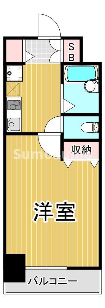 AURORA COURT兵庫駅前(1K/7階)の間取り写真