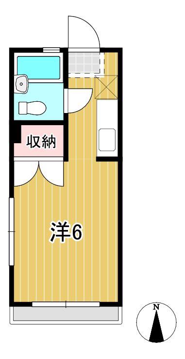 セヤマハイツ(1K/3階)の間取り写真